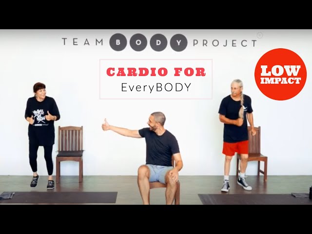Low impact, high intensity cardio workout (for seniors and ALL starters)