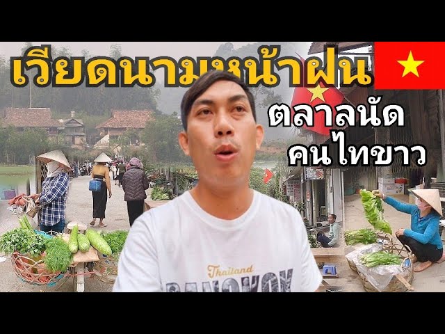 🇻🇳 ชนบทเวียดนาม ตลาดนัดยามเย็นคนไทขาว กินข้าวน้ำ พูดจาภาษาชาวบ้าน |NINE RIDER
