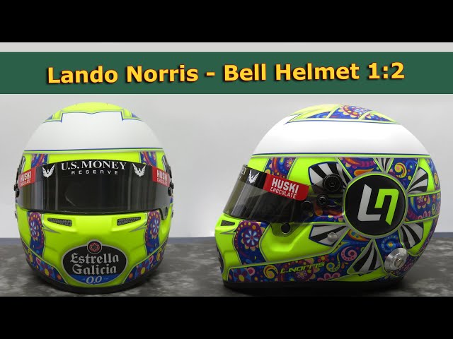 Lando Norris Mexican GP 2019 - Bell 1:2 scale helmet review