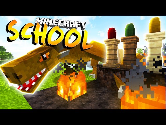 I GET A PET DRAGON !?- Minecraft School w/ Little Lizard