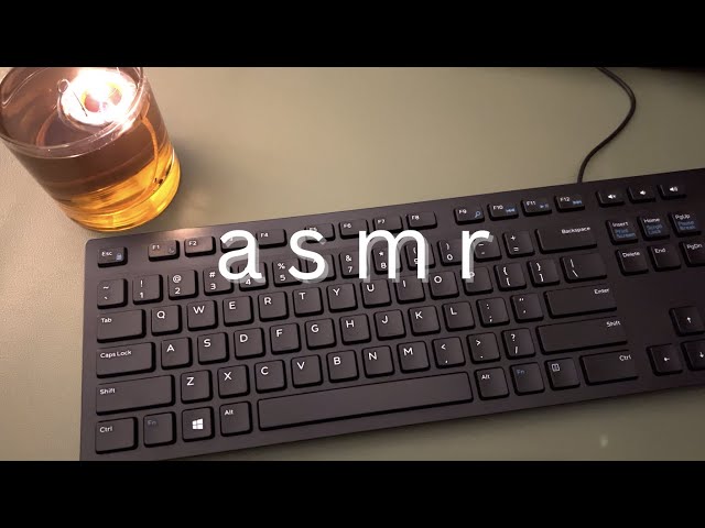 [ASMR] Dell KB216d Membrane Keyboard - Slow Typing Sounds / No Talking / 耳かき /  해주세요 / 奥术魔刃