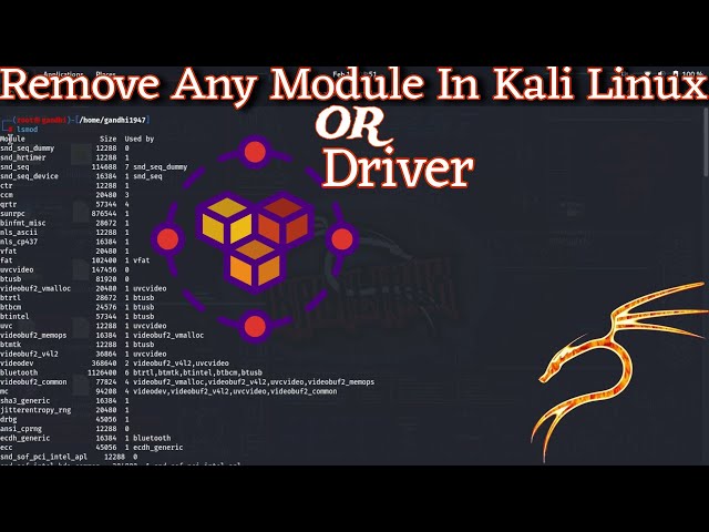 Uninstall Any Driver/Moudule In Kali Linux || Uninstall Driver || Uninstall Module || Tech Tackle