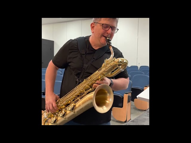 Practicing on Baritone Saxophone