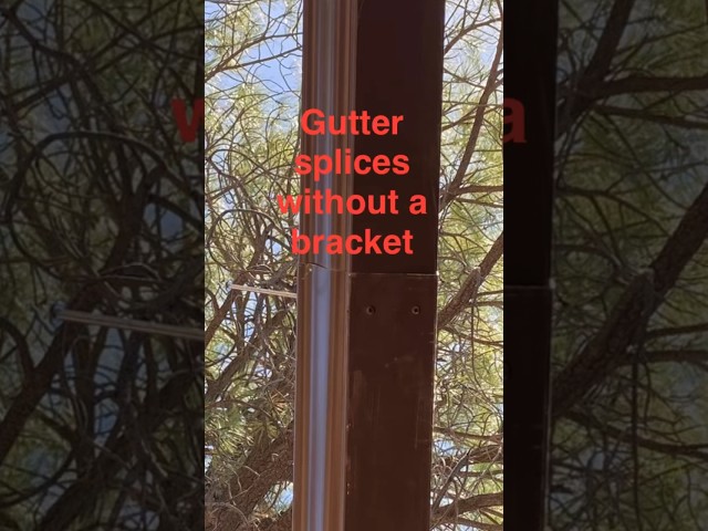 A better way to splice rain gutters when you can’t use seamless.  DIY and save money.