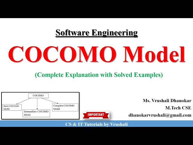 SE 37 : COCOMO Model with Solved Examples | Software Engineering Tutorial