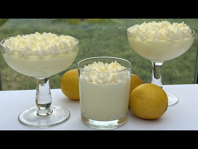 Creamy Lemon Mousse: easy no bake dessert