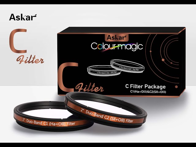 Askar ColourMagic 2" duo-band C filter package is coming! C1 filter(Ha+OIII），C2 filter（SII+OIII）
