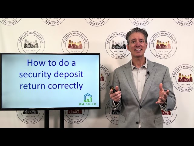 How To Do A Security Deposit Return.... and stay legally compliant