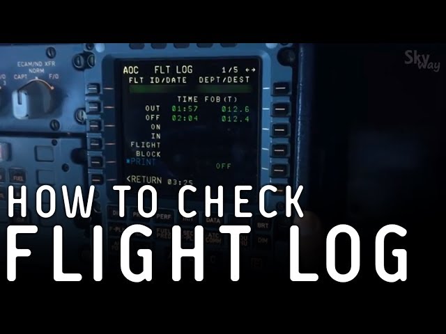 How to check FLIGHT LOG on airbus MCDU