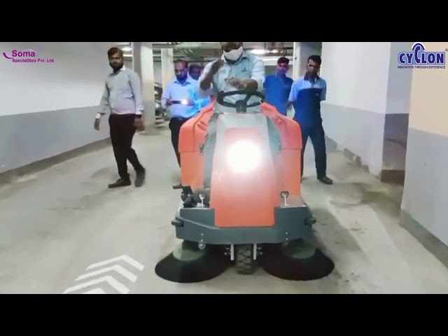 commercial ride on sweeper machine