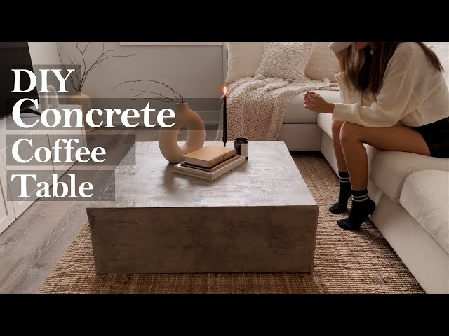 How to Make a Concrete Coffee Table for $105