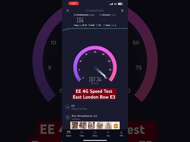 EE 4G Speed Test June 2024 #ee #three #o2 #vodafone #speedtest #ookla #viral #uk