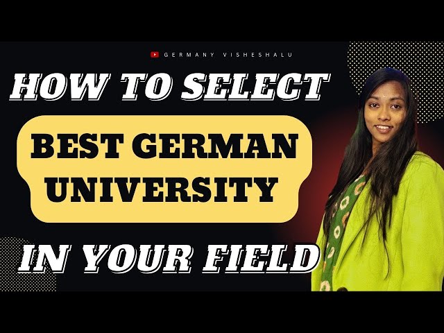 study in germany | how to choose best universities in germany| germany teluguvlogs
