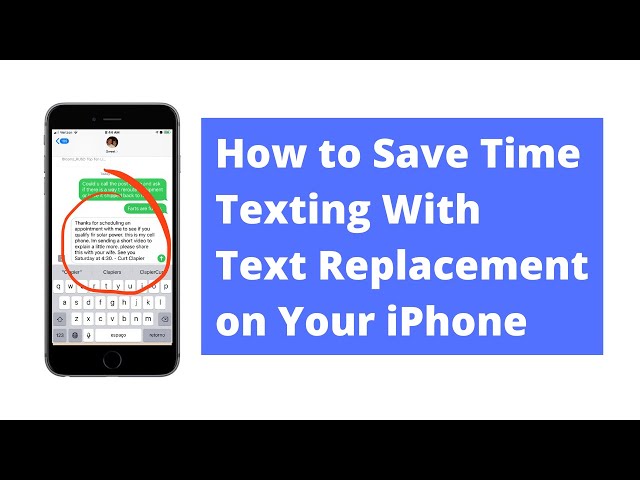 Save Tons of Time Texting With Text Replacement iPhone