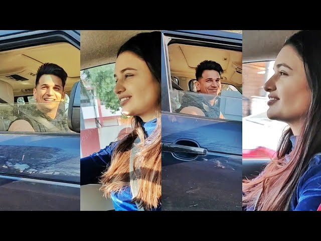 EXCLUSIVE : Yuvika Choudhary & Prince Narula Long Drive with Our Chhotu Panday in Chandigarh 😎😍🔥📷
