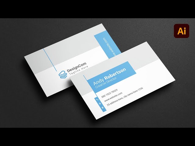 Minimal Business Card Design in Adobe Illustrator