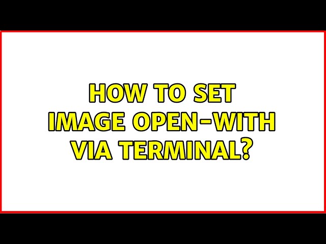 Ubuntu: How to set image open-with via terminal?