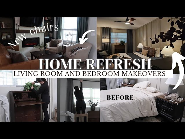 Home refresh!  Living room makeover &  Small Bedroom makeover ! Small home ideas!