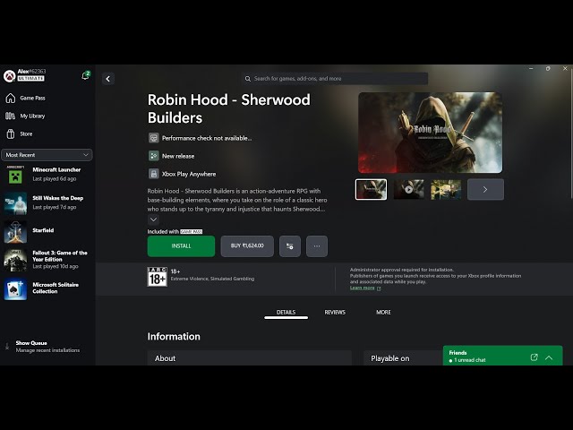 Fix Robin Hood Sherwood Builders Not Launching From Xbox App/Microsoft Store On  PC