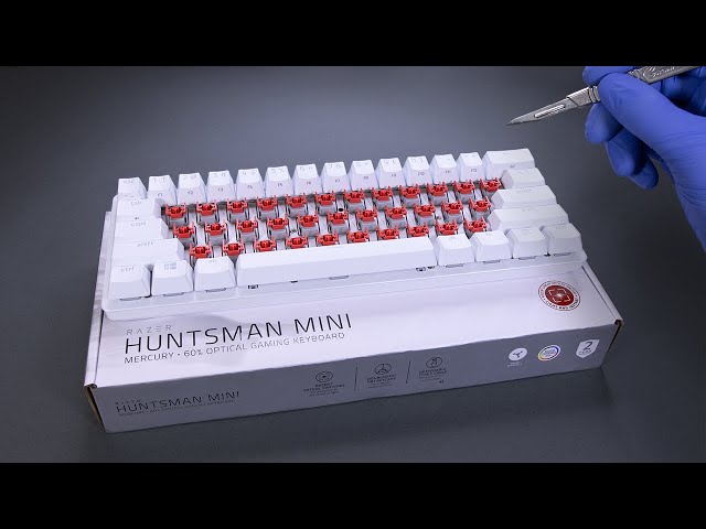 Razer Huntsman Mini: Mercury Edition Unboxing (Red Switches) - ASMR