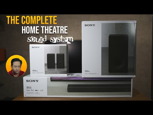 Perfect Home Theater System - Sony HT-A3000 sound bar with Subwoofer SA-SW3 & Rear Speaker SA-RS3S