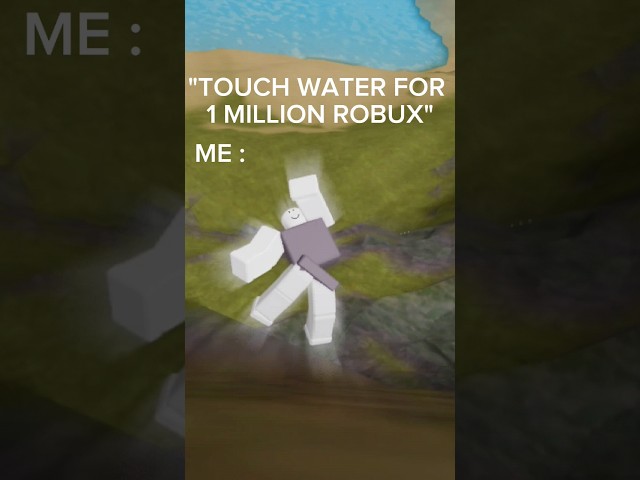 Touch water for 1 Million ROBUX #shorts