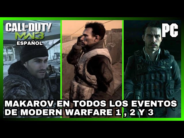 Makarov en todos los eventos de Modern Warfare 1 , 2 y 3