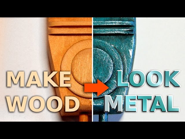 MAKE WOOD LOOK LIKE METAL, FAST! (Black-wash, Dry-brush)