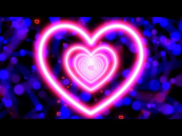 Love Heart Background  💖 Bokeh Light Background Effects 💖 Heart Tunnel