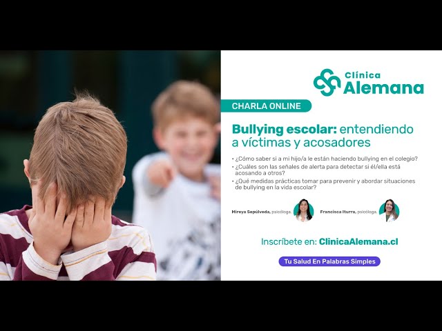 Bullying escolar: entendiendo a víctimas  y acosadores | Clínica Alemana de Santiago