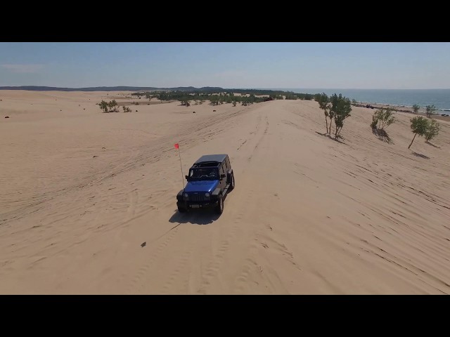 Silver Lake Sand Dunes Drone Footage Part 2
