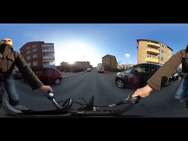 The 360 video - Bodekullsgatan and surroundings with bicycle