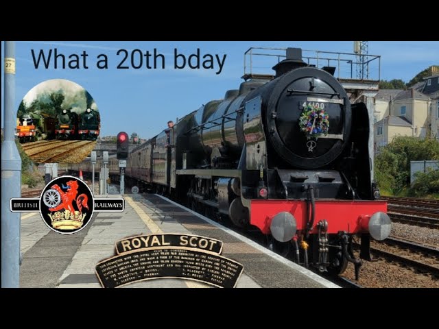 steam loco 46100 Royal Scot pulling the Golden Hind railtour at Plymouth #train #railtour #steam