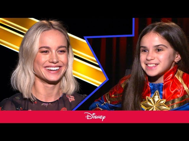 Little Girl Interviews Brie Larson About Captain Marvel | Disney
