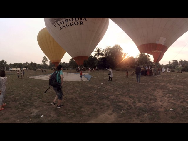 360 video: Hot Air Balloon Start, Siem Reap, Cambodia