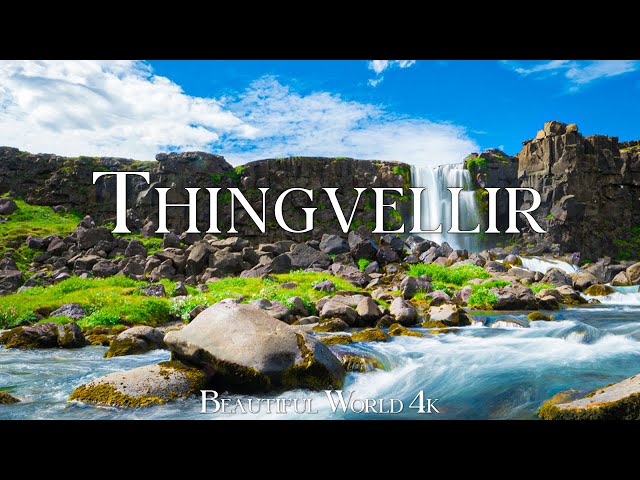 Thingvellir National Park 4K UHD • Home of the Continental Drift • Relaxation Film, Calming Music