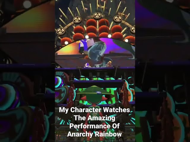 My Character Watches The Amazing Performance Of Anarchy Rainbow In Splatoon 3