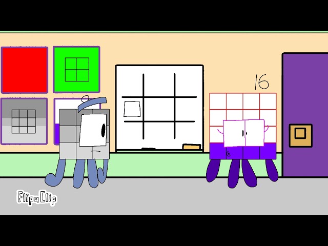 A Reanimated scene from the Numberblocks episode “Square Club”