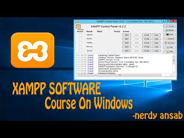 0 Course Introduction - Xampp Server on Windows