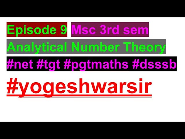 Episode 9 prove that two distinct Fermat numbers are  relatively primes l #msc #net #yogeshwarsir