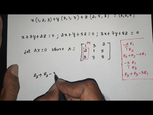 Vector Space and Linear Transformations | Linear independent or dependent vectors| Bmats201 module 3