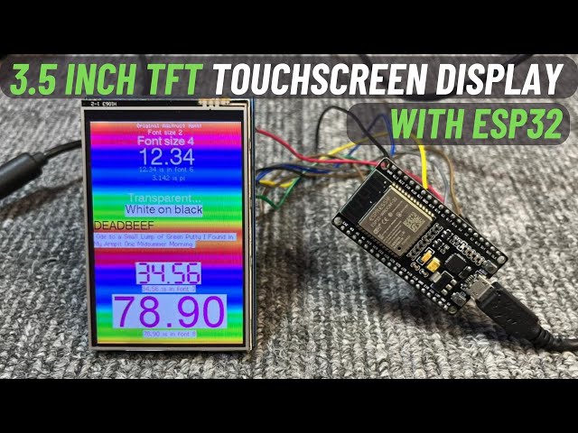 3.5 Inch TFT Touchscreen Display with ESP32 | Example Code | English Subtitle
