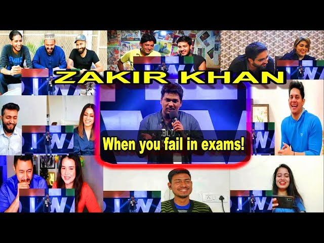 Zakir Khan - What happens when you fail in an exam! AIB Diwas | Mix Mashup Reaction