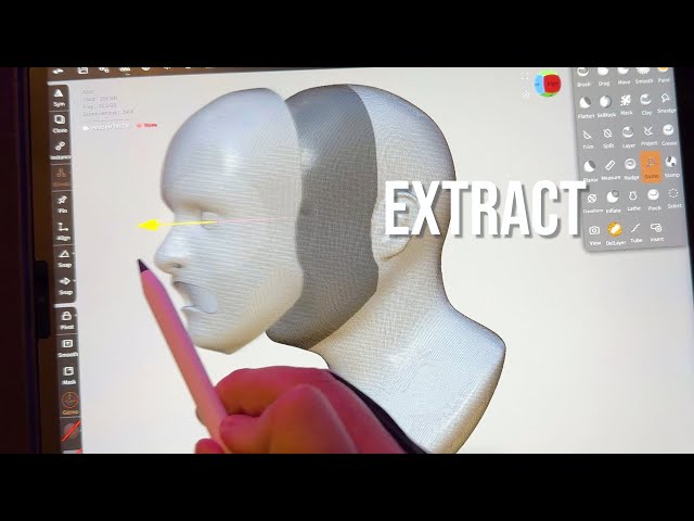 Extract a Mask in Nomad on Ipad: Oni Mask Sculpt Tutorial