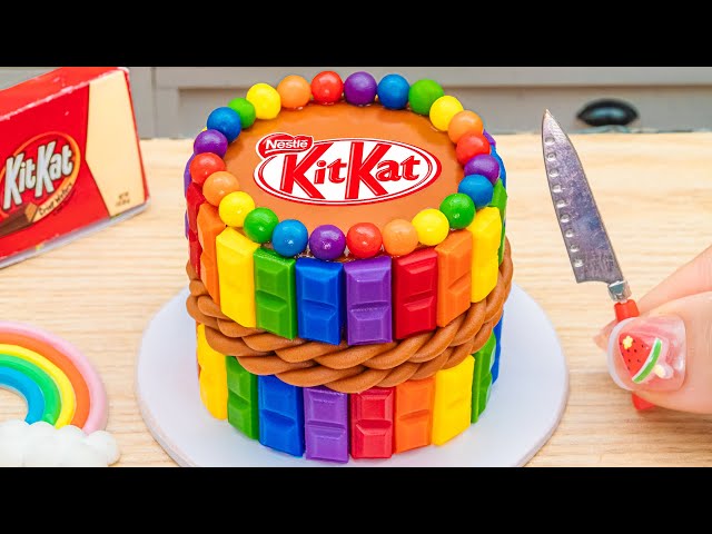 Amazing KITKAT Cake🍫  Satisfying Miniature KitKat Chocolate Cake Decorating🍰