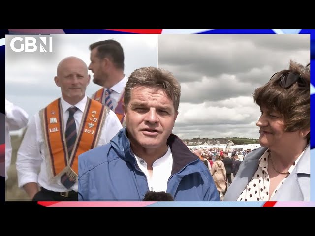 The Twelfth | Arlene Foster & Dougie Beattie take in Rossnowlagh's parade in Donegal