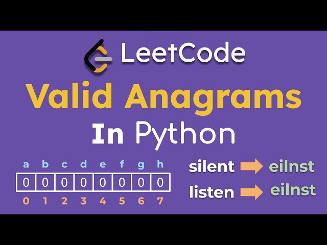 242. Valid Anagram - Leetcode (Python)
