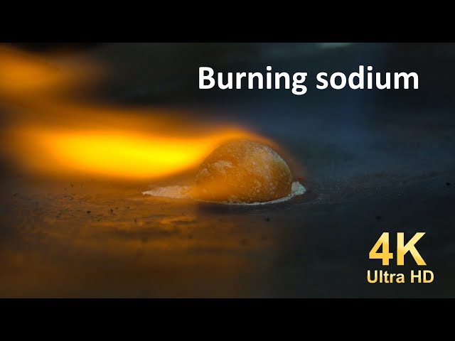 What happens when Sodium burns?