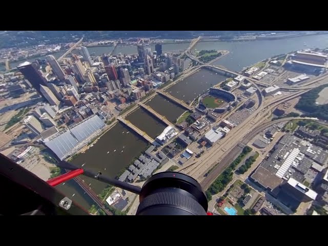 Helicopter Flight Over Pittsburgh in 360° Video