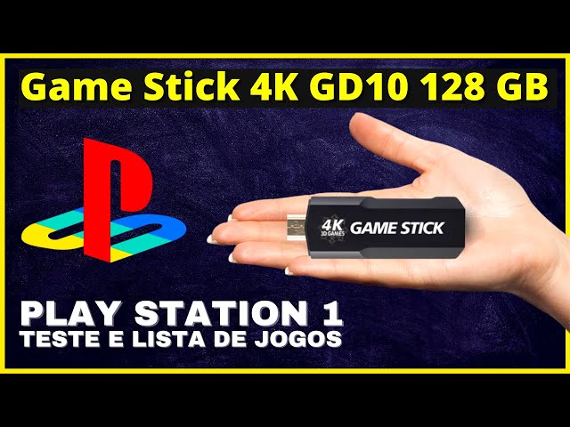 Jogos de PS1 no Novo Game Stick 4k GD10 128GB - Lista, Testes e Dicas